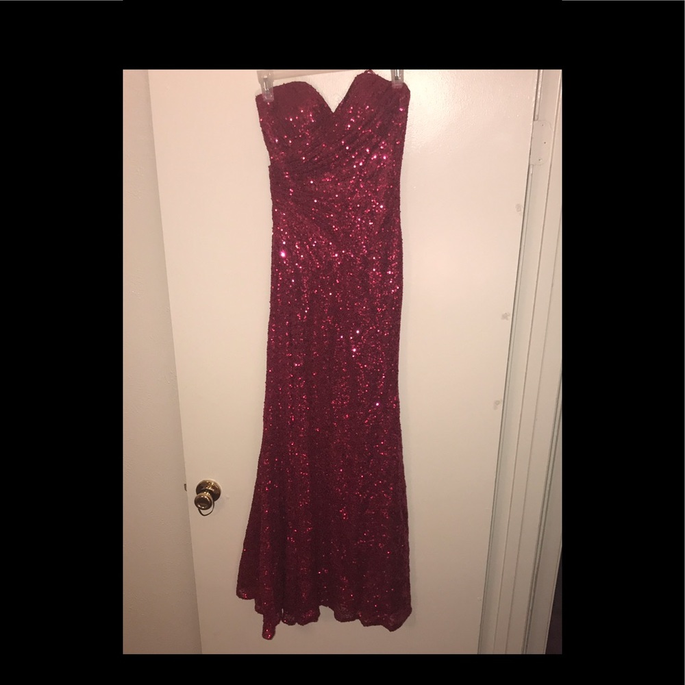 Cranberry red sequin dress